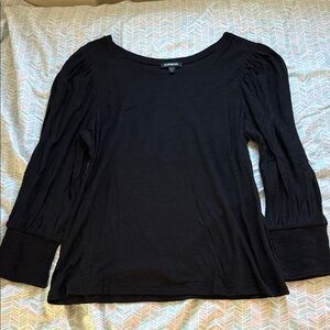 Express Black Long Sleeve Blouse